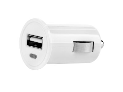 1x caricabatteria per auto USB bianco PCH-02