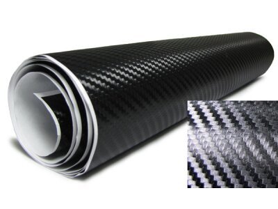 3D karbon fólia - fekete 100x153cm