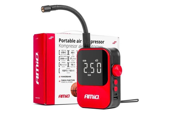 Avto kompresor brezžična električna kolesarska črpalka powerbank 40W ACOMP-20 AMIO-03690