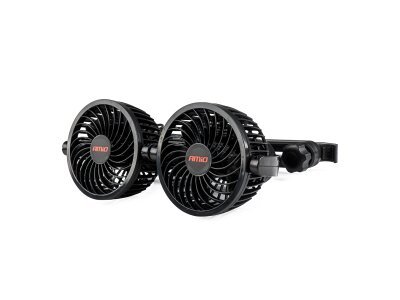 Avto ventilator za vzglavnik z USB polnilcem 2x4" 12V