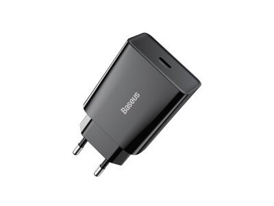 Baseus Speed Mini-Schnellladegerät, USB-C, PD, 3A, 20W schwarz