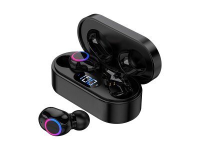 Brezžične Bluetooth slušalke F12, črna