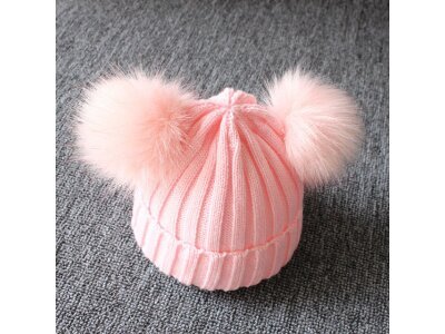 Cappello invernale per bebè, 12-36 mesi, rosa