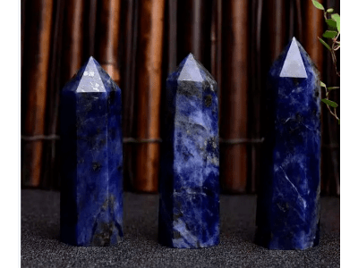 Dekoratív kristály, kék, 1 db