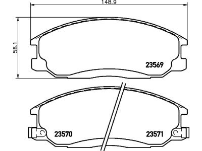 Első fékbetétek S70-0436 - Hyundai Santa Fe 01-06