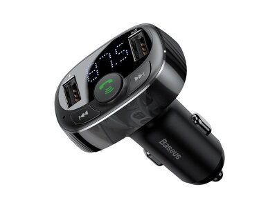 FM oddajnik za avto BASEUS 2x USB, Bluetooth - črn