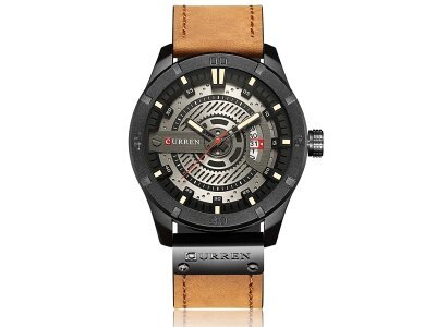Herrenuhr 8301, Braun-Weiß