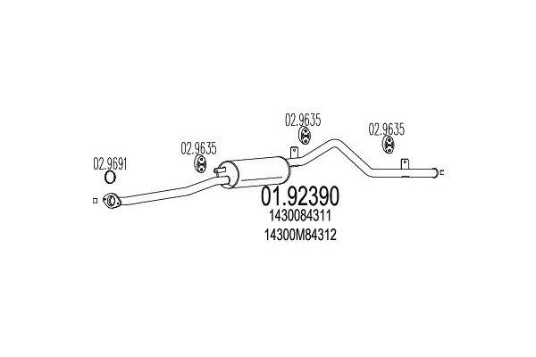 Izpuh Suzuki Alto 86-88 0.8, zadnji lonec