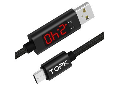 Kabel USB - micro USB, AC27, 3A, 1m, črn
