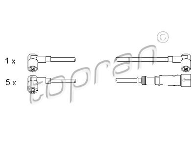 Komplet kablova za paljenje za svećica  Audi 100 82-94