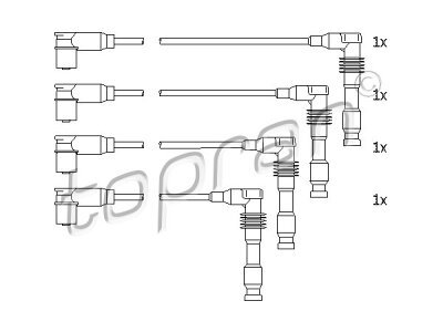 Komplet kablova za paljenje za svećica Opel Tigra 94-00