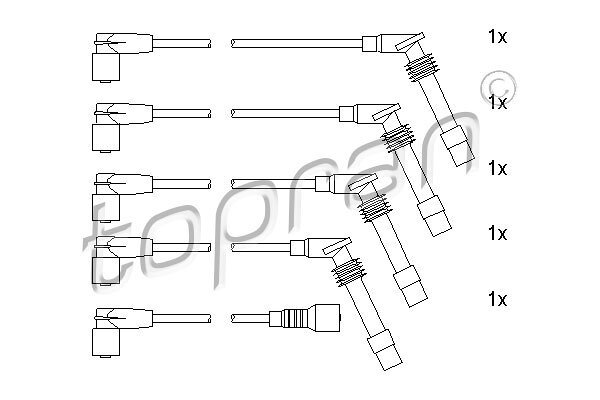 Komplet vžigalnih kablov za svečke Opel Corsa B 93-00