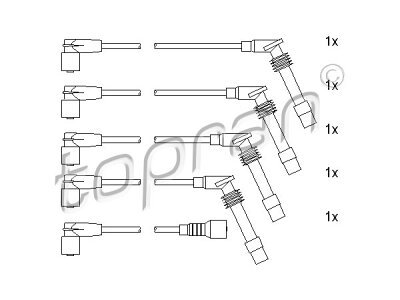Komplet vžigalnih kablov za svečke Opel Corsa B 93-00