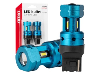 LED CANBUS žarulje T20 7440 W21W 4SMD 1860 Bijela 12V 24V AMIO-04254