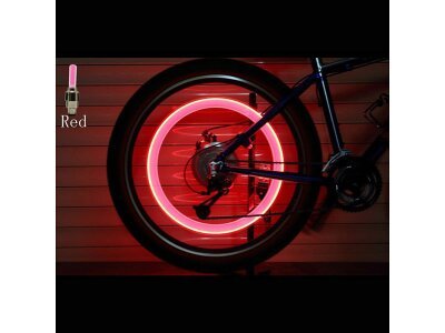 Lučka za kolo, set 2 lučk: rdeče in modre