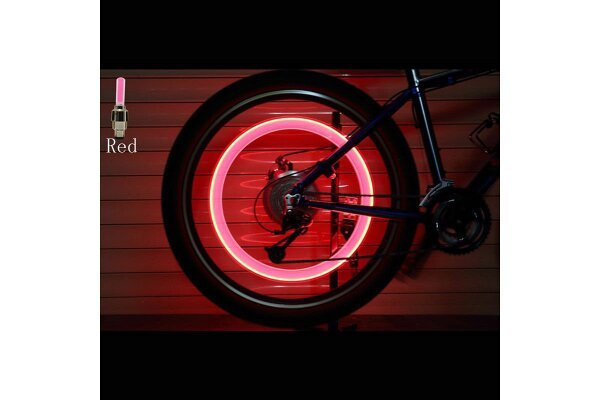 Lučka za kolo, set 2 lučk: rdeče in modre