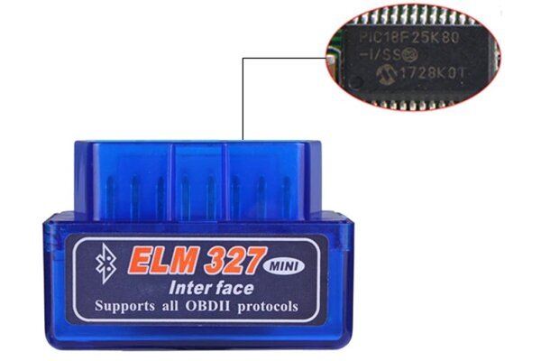 Naprava za avto diagnostiko Mini ELM327 V1.5, OBD2, 25K80 chip, Bluetooth