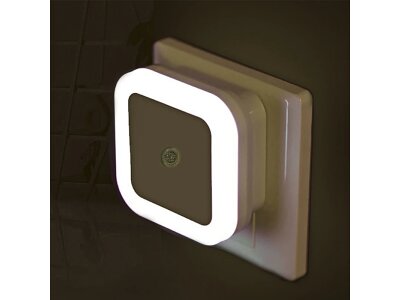 Noćna LED svjetiljka sa senzorom, svijetli samo u mraku, bijele boje 