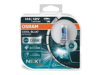 Osram H4 halogenske žarnice 12V 60 / 55W P43t Cool Blue NEXT GEN 5000K / 2 kom.