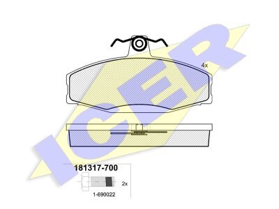Prednje zavorne obloge IE181317 - Volkswagen Caddy 96-00