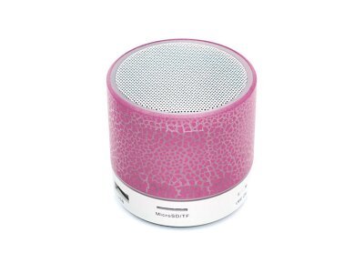 Prenosni Bluetooth zvučnik, svetleći efekat, roza