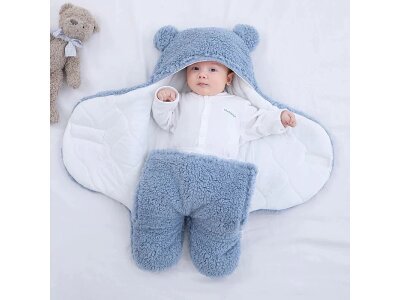 Schlafsack für Babys, blau S (0-3m)