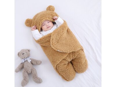 Schlafsack für Babys, braun S (0-3m)