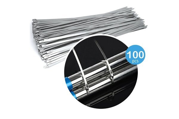 Set metalnih vezica od nehrđajućeg čelika, 250 mm, 100 komada