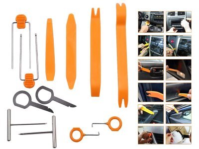 Set utensili e plastiche per la rimozione di parti interne in automobile – Silux Parts (12 pezzi)