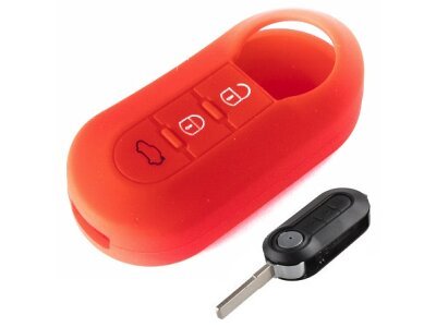 Silikonschutz für Autoschlüssel SELR014 - Fiat, rot