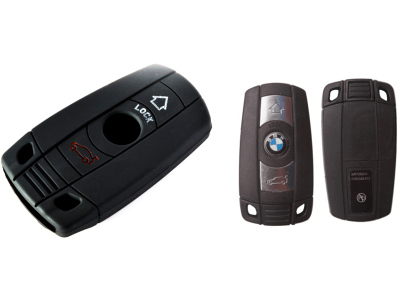Silikonska zaščita za avto ključ SEL010 - BMW, črna