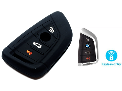 Silikonska zaščita za avto ključ  SEL060-1 - BMW, črna