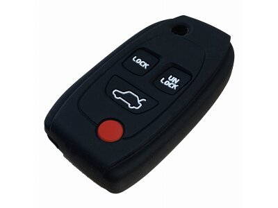 Silikonska zaščita za avto ključ SEL160-1 - Volvo, črna