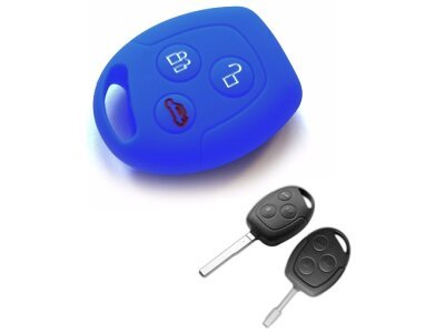 Silikonska zaščita za avto ključ SELM019 - Ford, modra