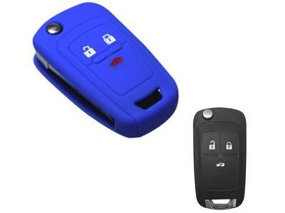 Silikonska zaščita za avto ključ SELM133 - Chevrolet, modra