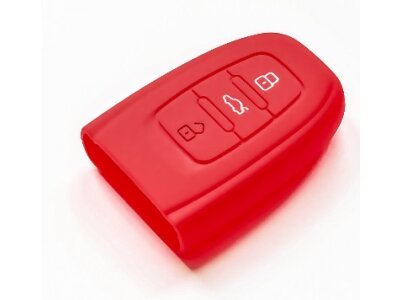 Silikonska zaščita za avto ključ SELR007 - Audi, rdeča