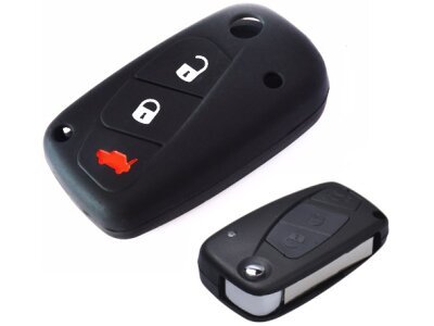Silikonska zaštita za auto ključ SEL015-1 - Lancia, Fiat, crna