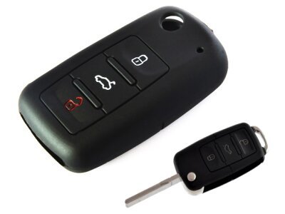 Silikonska zaštita za auto ključ SEL030 - Ĺ koda, crna