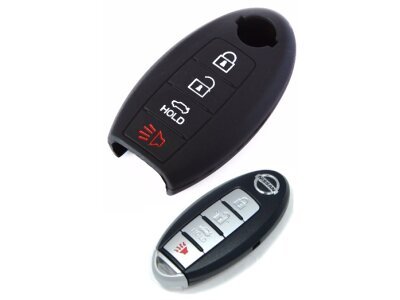Silikonska zaštita za auto ključ SEL157 - Nissan, crna