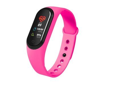 Smart watch M4 2019, idrorepellente, contapassi, cardiofrequenzimetro, rosa chiaro + Spedizione gratuita