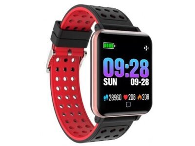 Sportski pametni sat M19, 1,3 inch, veliki ekran, praćenje sna, mjerač krvnog tlaka Crno – Crvena
