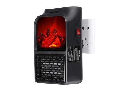 Stufa portatile Camino, 900W, display LED, telecomando, timer