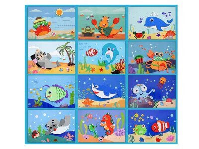 ToddlersSticky Kids Stickers Igračke, Ocean