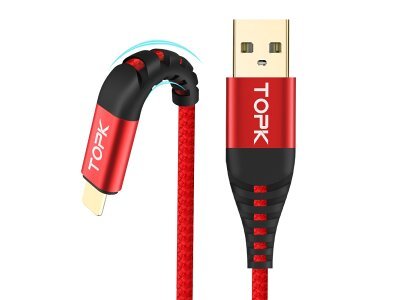 USB kabel AN42, 3A, micro USB, 1m, crvena