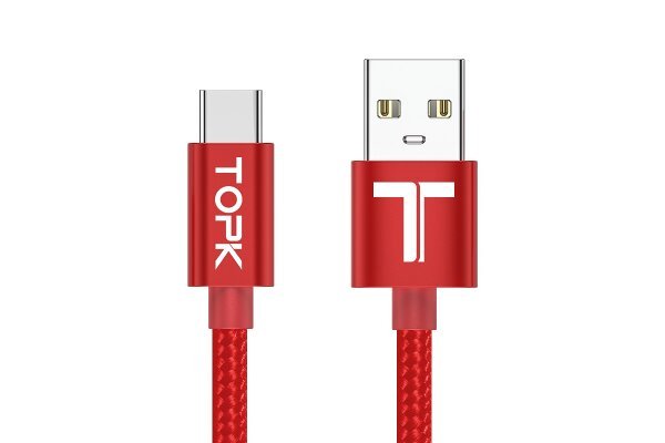 USB kabel USB-USB C, AN18, 3A, 1m, crvena