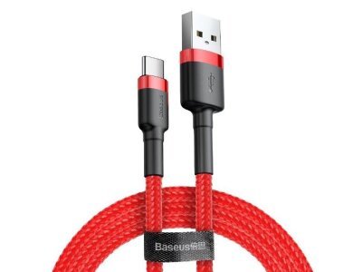 USB na USB-C kabel Baseus Cafule 1.5A dolžine 100 cm, rdeče barve