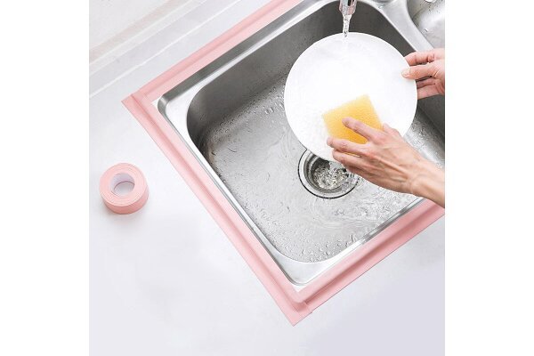 Vodootporna traka za kupaonicu i kuhinju, 3 m x 35 mm, roza