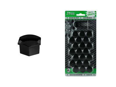 Vtičnice za vijake 21 mm črne barve