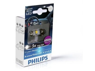 Žarnica C5W LED Philips X-TremeVision (38 mm) 6000K - PH128596000KX1