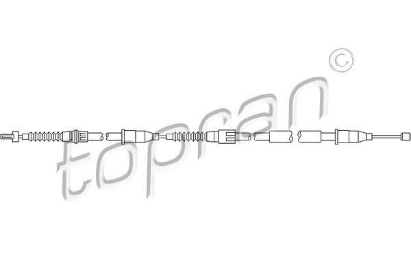 Žica ručne kočnice Opel Corsa C 00-06, natrag, lijevo, 1505mm